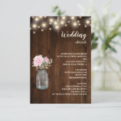 ウッドストリングライトフローラ結婚ジャーの詳細 エンクロージャーカード (スタンド正面)