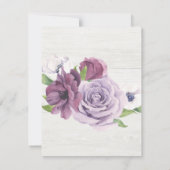 ウッドストリングライト ラベンダーピオニー ブランシュ アンド バブル 招待状 (裏面)