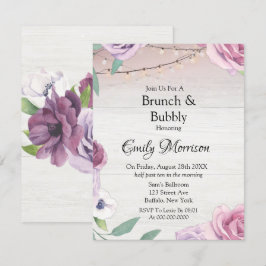 ウッドストリングライト ラベンダーピオニー ブランシュ アンド バブル 招待状