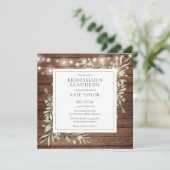 ウッドストリングラ素朴イトライツブリデスメイドランチョン 招待状 (スタンド正面)