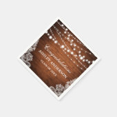 ウッドストリングラ素朴イトレース卒業パーティー スタンダードカクテルナプキン (角)