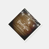 ウッドストリングラ素朴イト卒業式パーティナプキン スタンダードカクテルナプキン (角)