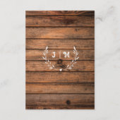 ウッドストリングラ素朴イト&レースの結婚詳細 エンクロージャーカード (裏面)