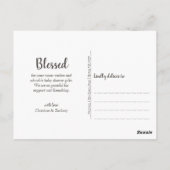 ウッドストリ素朴ングスターズ赤ちゃんシャワー ポストカード (裏面)