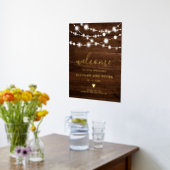 ウッドストリ素朴ングライツフォト結婚ー歓迎 箔ポスター (レイダウン (キッチン))