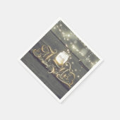 ウッドストリ素朴ングライツメイスンジャー結婚ズ スタンダードカクテルナプキン (角)