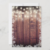 ウッドストリ素朴ングライトクリスマスホリデーパーティー 招待状 (裏面)