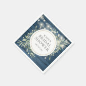 ウッドストリ素朴ングライトグリーンブライダルシャワー スタンダードカクテルナプキン (角)