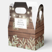 ウッドストリ素朴ングライトグリーンブライダルシャワー フェイバーボックス (オープン)