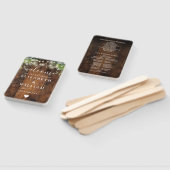 ウッドストリ素朴ングライトグリーン結婚式 プログラム ハンドファン (組立なし)