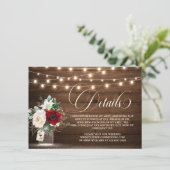 ウッドストリ素朴ングライトバーガンディ結婚ズ詳細 エンクロージャーカード (スタンド正面)