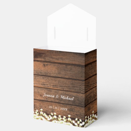 ウッドストリ素朴ングライトベビーの息とレース フェイバーボックス (オープン)