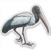 ウッドストーク鳥カスタム切りビニールシール シール (正面)