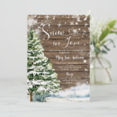 ウッドスノーインラブウィンターエバーグリーンブライダルシャワー 招待状 (スタンド正面)