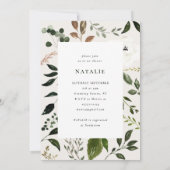 ウッドスライス素朴の赤ちゃんシャワーの招待状 セーブザデート (裏面)