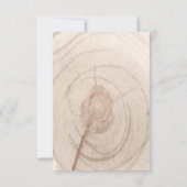 ウッドスライス素朴ベビーシャワー招待状カード 招待状 (裏面)