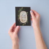 ウッドスライス素朴赤ちゃんシャワー予算の招待状 チラシ (手)