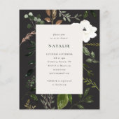 ウッドスライス素朴赤ちゃんシャワー予算の招待状 チラシ (裏面)