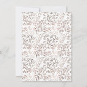 ウッドスライス素朴銅箔の秋のブライダルシャワー 招待状 (裏面)