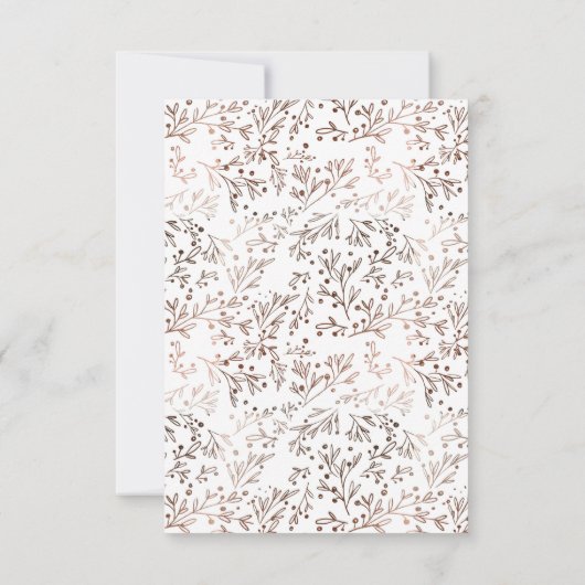 ウッドスライス素朴銅箔の秋の秋の結婚式 セーブザデート (裏面)