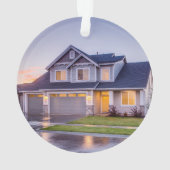 ウッドス素朴ライス&ポインセティアリースニューホーム オーナメント (裏面)