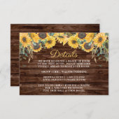 ウッドス素朴ンフラワーバ結婚ンズ詳細 エンクロージャーカード (正面/裏面)