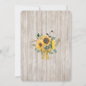 ウッドス素朴ンフラワーバ結婚ンズ 招待状 (裏面)