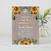 ウッドス素朴ンフラワーファースト聖餐式 招待状 (スタンド正面)