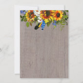 ウッドス素朴ンフラワーファースト聖餐式 招待状 (裏面)