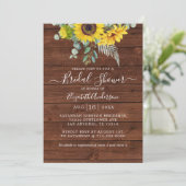 ウッドス素朴ンフラワーユーカリブライダルシャワー 招待状 (スタンド正面)