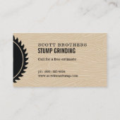 ウッドソースタンプグラインタンブラックウッドグレイン 名刺 (裏面)