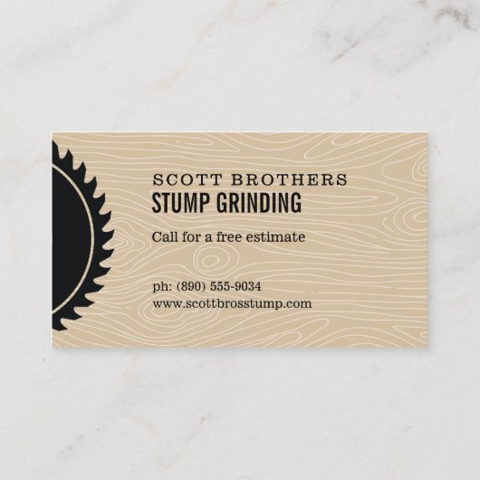 ウッドソースタンプグラインタンブラックウッドグレイン 名刺 (裏面)