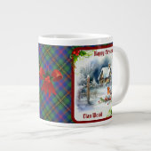 ウッドタータンとコマドリのクリスマスパーソナルギフト ジャンボコーヒーマグカップ (正面右)