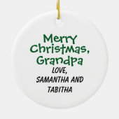 ウッドターナーギフト木版画店の漫画ユーモア セラミックオーナメント (裏面)