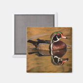 ウッドダックオンゴールデンレイク マグネット (正面/裏面)