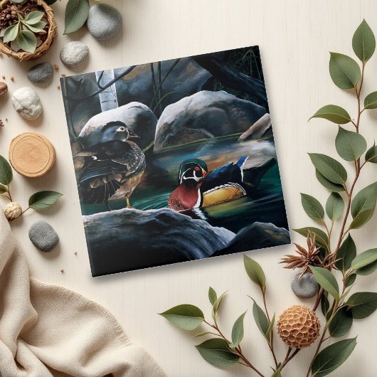 ウッドダックス池 タイル