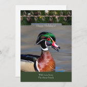 ウッドダックドレイク付きホリデーカード シーズンカード (正面/裏面)