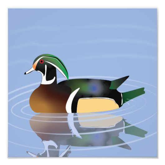 ウッドダックプリント フォトプリント            (正面)