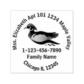 ウッドダック差出人住所連絡情報 セルフインキングスタンプ (デザイン)