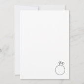 ウッドダ素朴イヤモンドリングや輪ブライダルシャワー 招待状 (裏面)