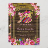 ウッドチャカラフルロフィエスタガールターニングトレインヴィ 招待状 (正面/裏面)