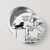 ウッドチャックのサンドイッチ猫の漫画のジャム 缶バッジ (正面&裏面)