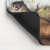 ウッドチャックイラストレーション マウスパッド (コーナー)