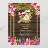 ウッドチャラカラフルミクリンパーティの招待状 招待状 (正面/裏面)