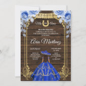 ウッドチャロ – ネイビーバラプリンセスミクリン 招待状 (正面)