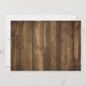 ウッドチョーク素朴ボードハートストリングライツ結婚ズ 招待状 (裏面)