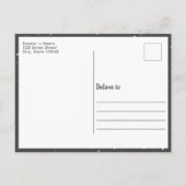 ウッドチョーク素朴ボード雪2写真クリスマス ポストカード (裏面)