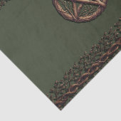 ウッドツイグ星形五角形オリーブグリーンウィッカ信者 薄葉紙 (詳細)