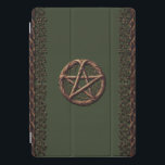 ウッドツイグ星形五角形オリーブグリーンウィッカ信者 iPad PROカバー<br><div class="desc">バインダー</div>
