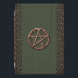 ウッドツイグ星形五角形オリーブグリーンウィッカ信者 iPad PROカバー<br><div class="desc">バインダー</div>